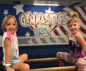 Kids and parents have fun with a Parents Night Out. Photo courtesy of Gymnastic USA