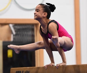 CT gymnastics classes can help develop strength and confidence. Photo courtesy of Gymnastics Express Too via Facebook
