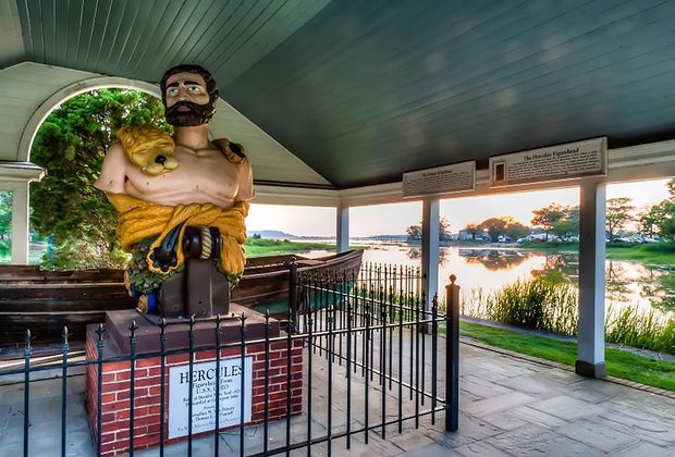 The figurehead of the Greek god Hercules: Best Things to Do in Stony Brook 
