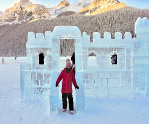 Play Elsa at the ice castles in Banff. Photo by Ally Noel.