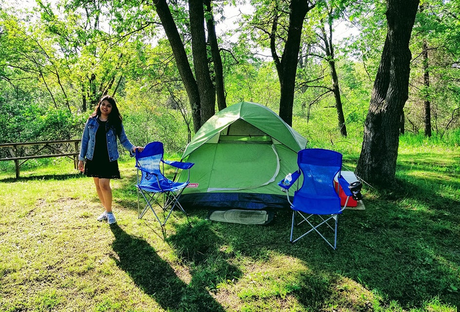Camping at Illinois State Beach Park. Photo courtesy of Illinois State Beach Park.