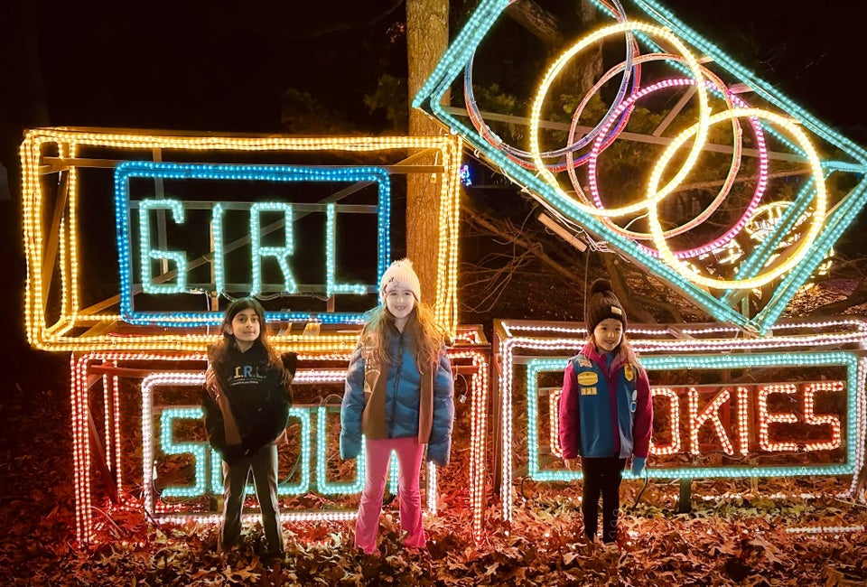 Check out the Girl Scouts of Suffolk County's Holiday Light Show and Enchanted Forest before it closes on Sunday. Photo courtesy of the Girl Scouts of Suffolk County