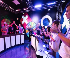 With lights, buzzers, nametags, and a real-life host, The Great Big Game Show feels like a live production! Photo courtesy of The Great Big Game Show