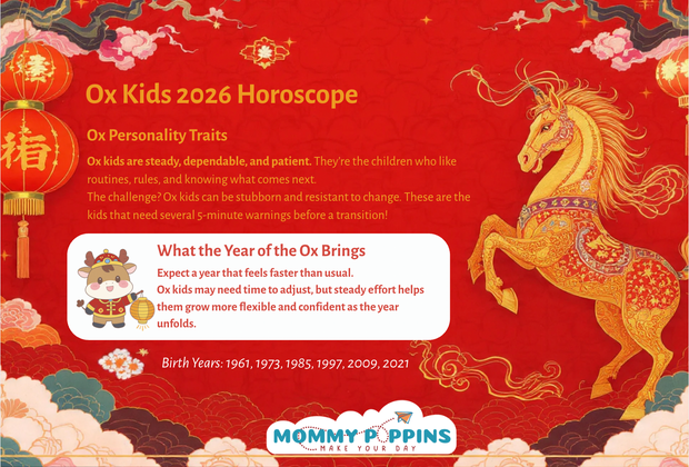 Lunar New Year Horoscopes for Kids in 2026 Year of the Horse: Ox Horoscope