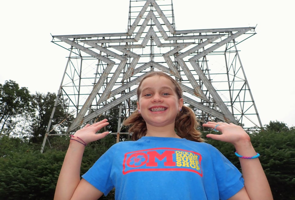 The famous Roanoke Star makes for the perfect photo op. Photo by the author