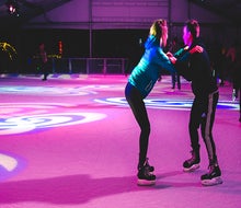 Head to Ponce City Market's Skate the Sky event to ice skate during winter break! Photo courtesy Ponce City Market