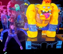 Your little monsters will love glow-in-the-dark Monster Mini Golf in Marietta! Photo by author