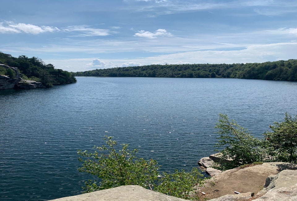 Lake Minnewaska draws you into the stunning preserve that bears its name.