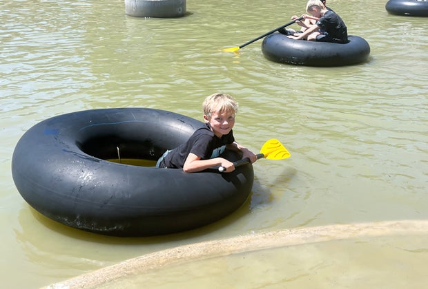 Adventure Playground: The inner tubes are a major hit