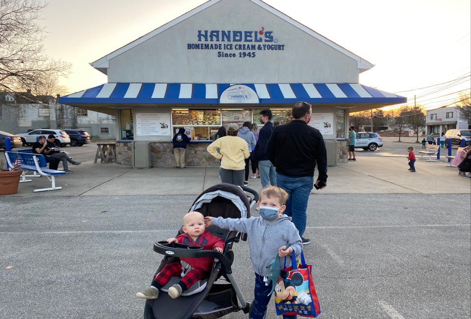 Pick from more than 40 flavors at Handel's Ice Cream parlor.