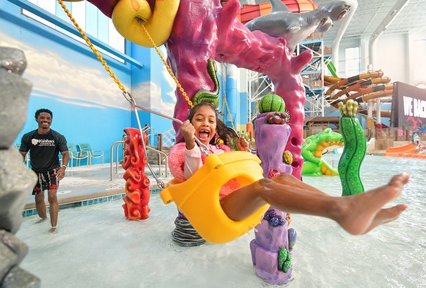 Splash, swing, and play at the Kalahari resort's indoor water park
