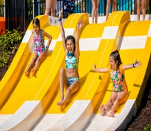 Candy Stripe Cove offers exciting rides and slides for younger kids at Island H2O Water Park. Photo courtesy Island H2O
