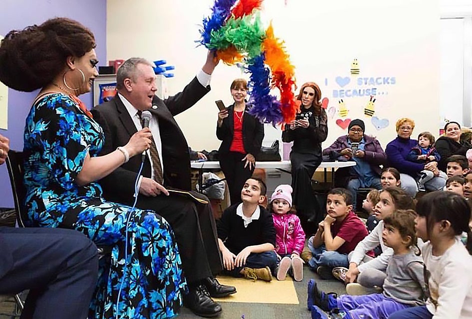 Check out the super popular Drag Queen Story Hour at the Jackson Heights Library. 