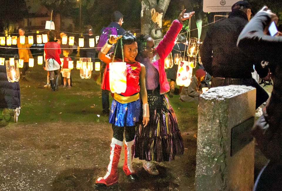 Lantern glow makes for a magical evening at the Jamaica Pond Lantern Parade. Photo by MarcoClicks.com