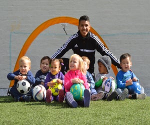 Soccer is a great first sport for toddlers to learn. Photo courtesy of Kicks are for Kids Soccer