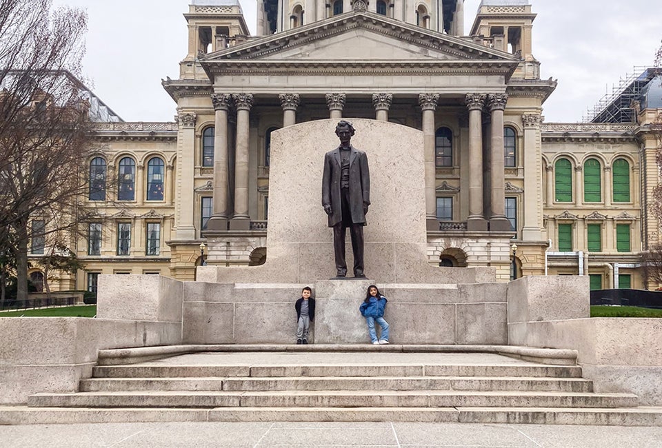 Kids at the Lincoln Museum in Springfield. Photo by Maureen Wilkey for Mommy Poppins
