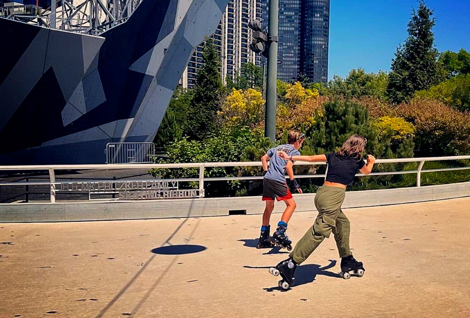 Roller skating at Maggie Daley Park. Photo courtesy of the Chicago Park District