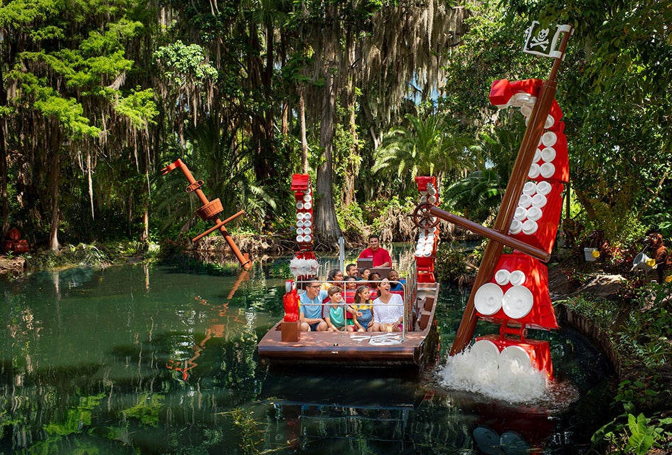 Navigate the canals of the historic Cypress Gardens on the Pirate River Quest at Legoland Florida. Photo courtesy of Legoland Florida