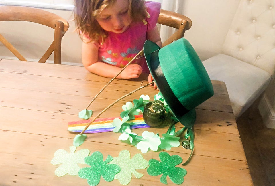 A rainbow leading to a pot of gold is the perfect bait to trap a Leprechaun!