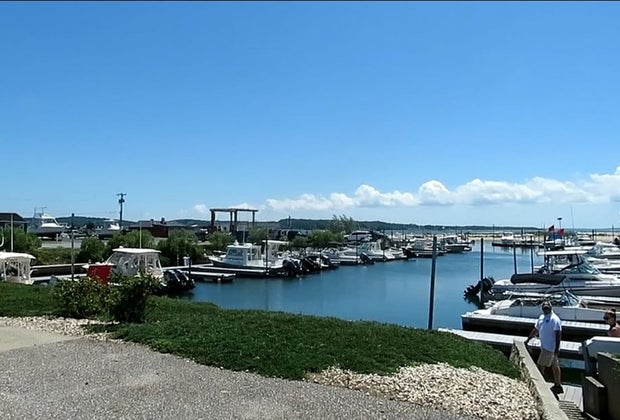 Watch the boats dock while you dine at A Lure Chowder House & Oysteria in Southold. 