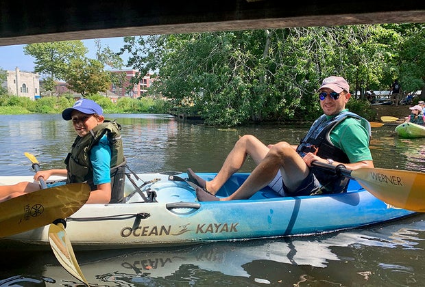 LI Teens Rent a kayak and head down the Peconic River in Riverhead.