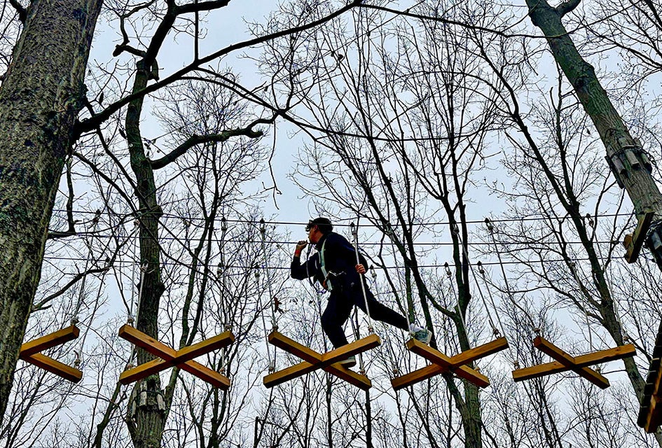 Get outside and experience an aerial adventure at the Adventure Park at Long Island. 