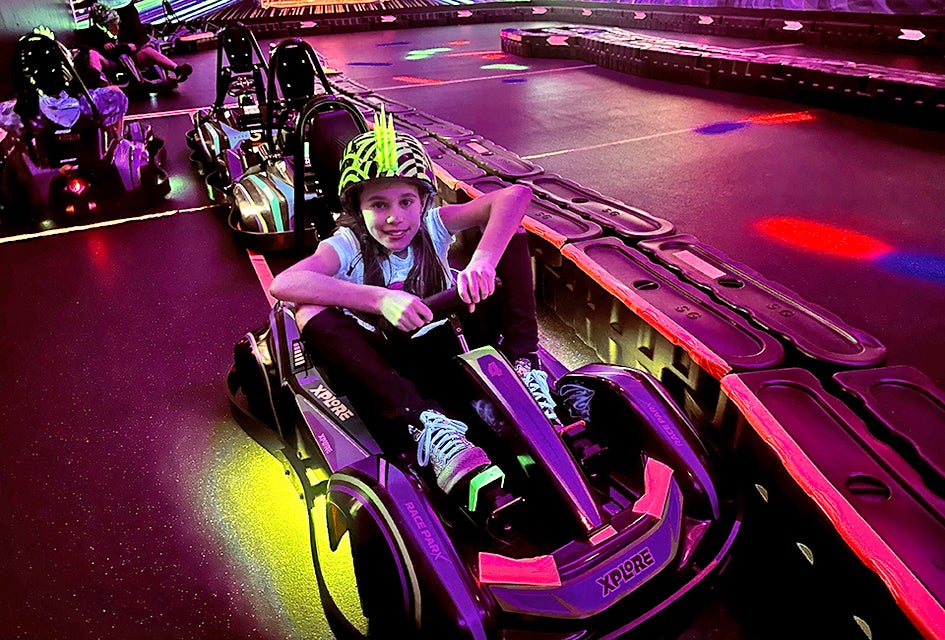 Xplore Family Fun Center's birthday parties include pizza, drinks, and arcade cards. Photo by the author