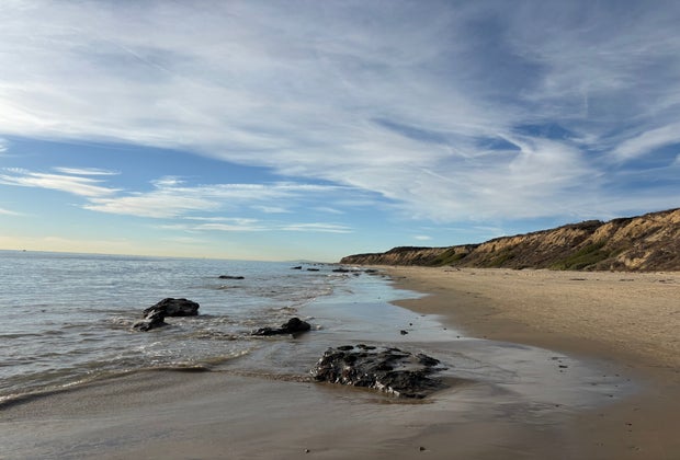 gorgeous beach at crystal cove looking north to pelican point