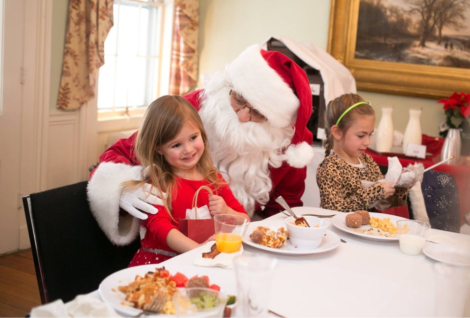 Breakfast with Santa, before he gets too busy! Photo courtesy of Lyman Orchards