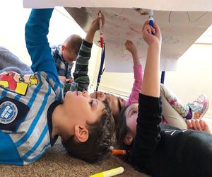 See art from a different perspective at Miss Midgie's Preschool. 