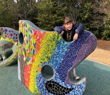 Enjoy the colorful textures and climbing structures at Abernathy Greenway Park's playground in Sandy Springs. Photo by Melanie Preis