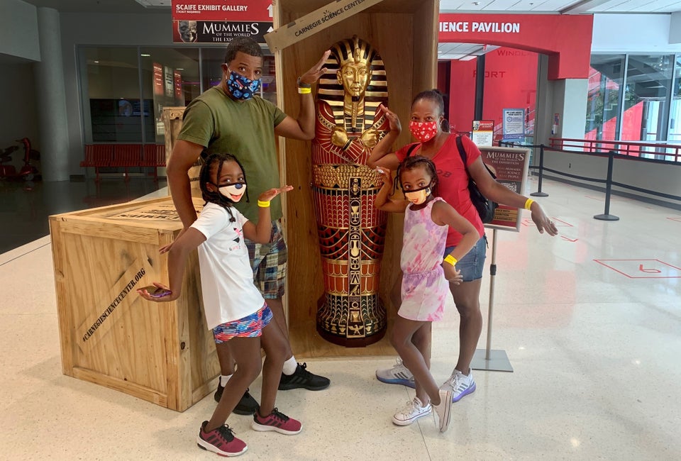 Walk like an Egyptian at the Carnegie Science Center in Pittsburgh. Photo courtesy of the center