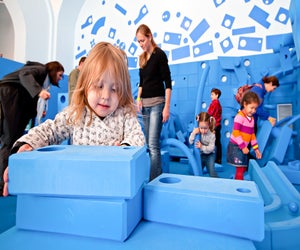 What masterpieces will your kiddo create at the National Building Museum’s PLAY WORK BUILD exhibit? Photo by Anne McDonough, courtesy of the museum