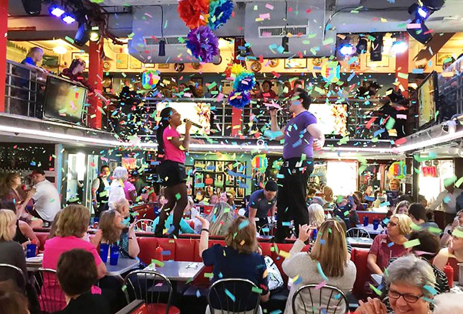 You can't beat watching the amazing waitstaff at Ellen's Stardust Diner.  