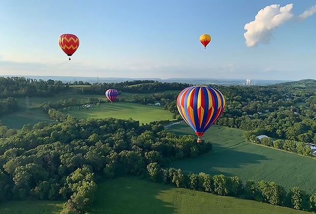 Hot air balloons in new Jersey Skylands Ballooning