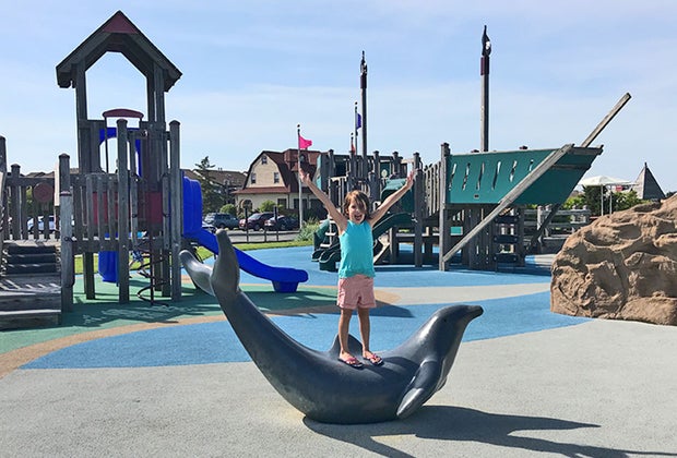 Visiting the Jersey Shore with kids: Tony's Place Playground at Seven Presidents Oceanfront Park