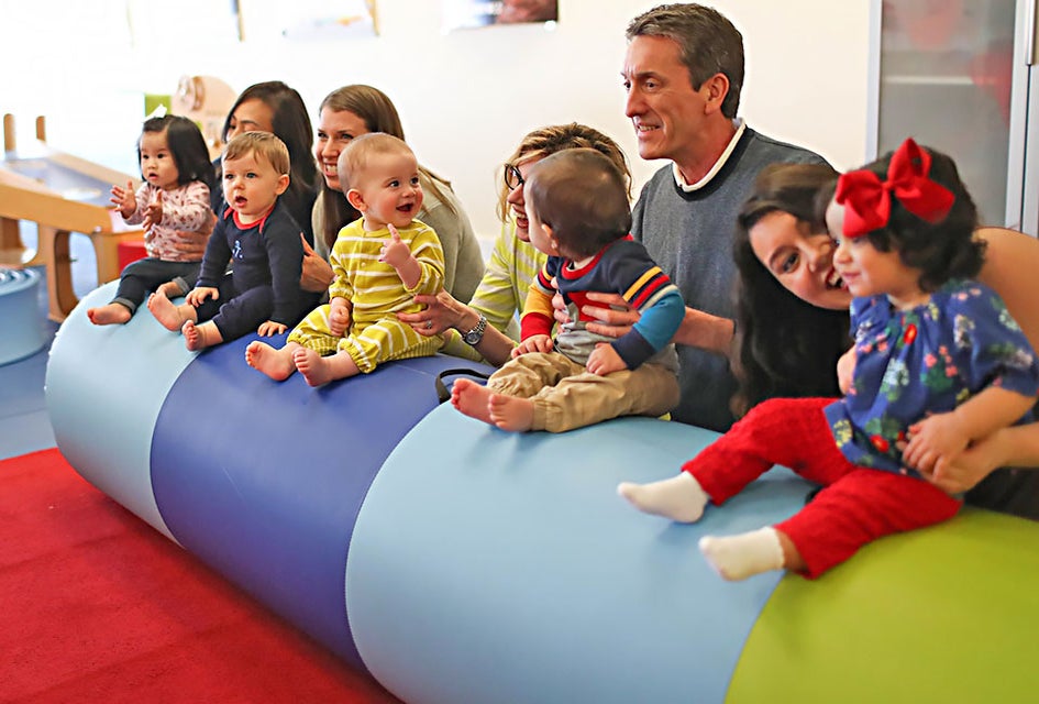 Gymboree offers movement classes for babies and toddlers with caregivers. Photo courtesy of Gymboree