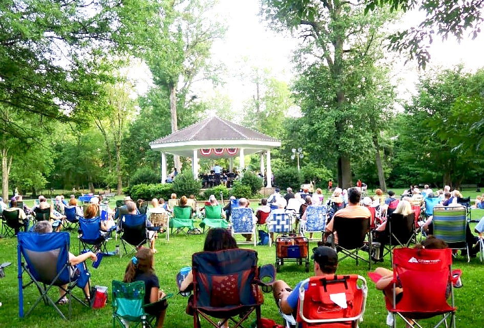 The Westfield Community Concert Band presents its annual summer concert series in Mindowaskin Park. Photo courtesy of Westfield