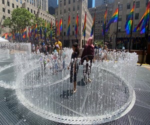 Jeppe Heins' Changing Spaces may be public art, but it's also a cool place to play. Photo by Jody Mercier