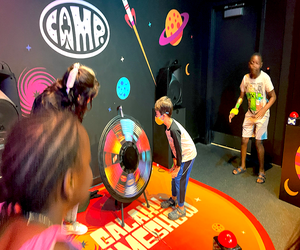 City Point Brooklyn's outpost of CAMP hosts Cosmic Camp, which allows families to tackle an intergalactic adventure. Photo by author