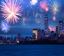 Climb aboard a local boat for a memorable 4th of July fireworks cruise in NYC. Photo courtesy of Canva