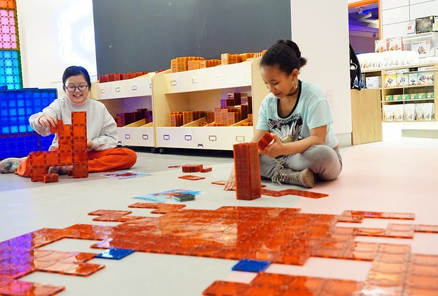 Genius Gems: Two girls building