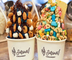 Grab an over-the-top sundae at Surreal Creamery, which is well-known for its towering Mason jar concoctions.