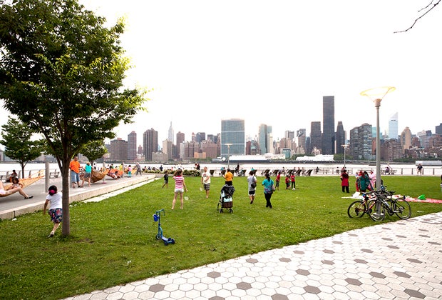 Long Island City waterfront with kids: Explore the piers