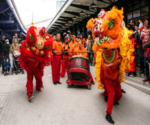 The Seaport hosts a celebration in honor of the Year of the Snake. Photo courtesy of QBG
