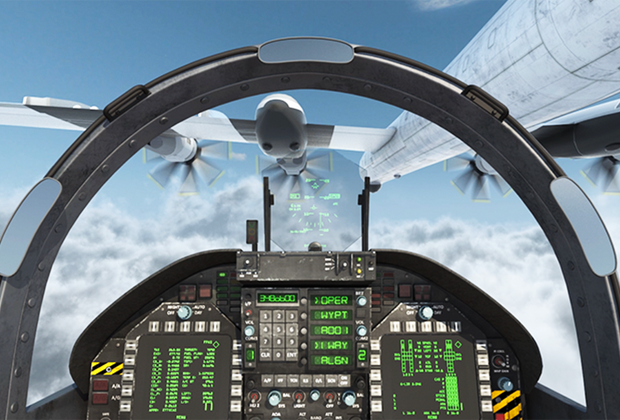 Virtual reality for kids in NYC Screaming Eagles simulator at the Intrepid Sea, Air & Space Museum