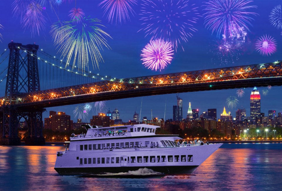 Skip the standard Fourth of July cookout and enjoy an evening cruise and front-row seat to the Macy's fireworks display. Photo courtesy Event Cruises NYC 