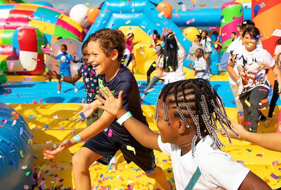 Kids can bounce, jump, and slide their hearts out at the traveling Big Bounce America event. Photo courtesy of the event
