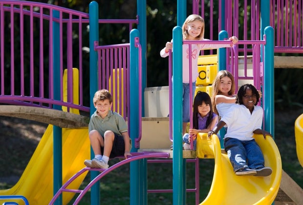 School Jokes for Kids: WHy did the kid cross the playground?