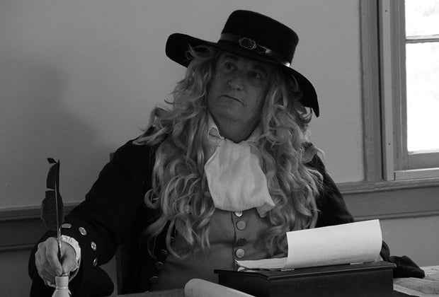 William Penn presiding over witch trial